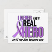 Carte Postale VRAI T-shirts HERO 2 Son HODGKIN (Devant / Derrière)