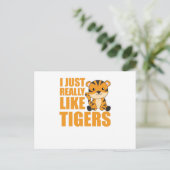 Carte Postale Vraiment Comme Tigres Tiger Mignons Animaux Pour E (Debout devant)