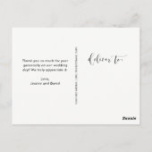 Carte Postale Vraiment Merci | Merci photo mariage (Dos)