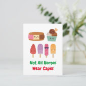 Carte Postale Vrais Héros : Ligue des Crèmes Glacées (Debout devant)