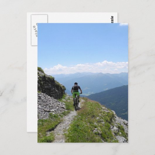 CARTE POSTALE VTT (Devant / Derrière)