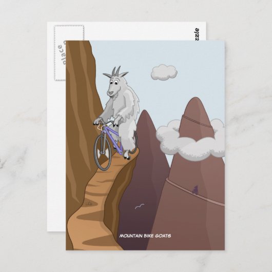 Carte postale VTT Chèvres (Devant / Derrière)