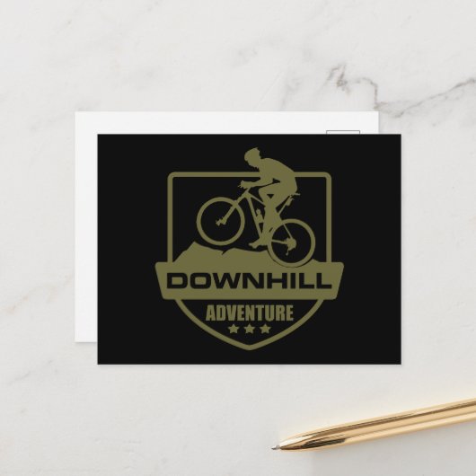 Carte Postale VTT Downhill Enduro (Devant/Arrière en situation)
