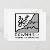 Carte Postale VTT Downhill Thrill (Devant / Derrière)