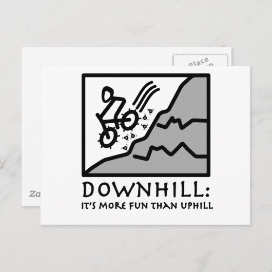 Carte Postale VTT Downhill Thrill (Devant / Derrière)