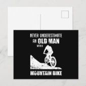 Carte Postale VTT Vélo Sous-estimer Cadeau (Devant / Derrière)