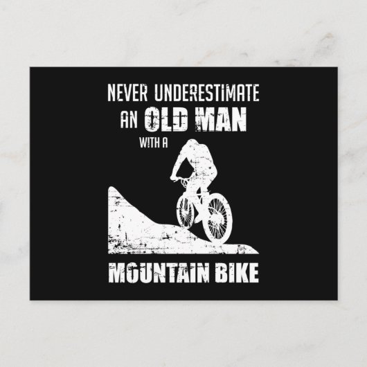 Carte Postale VTT Vélo Sous-estimer Cadeau (Devant)