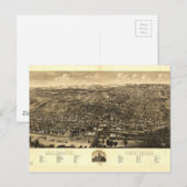 Carte Postale Vue aérienne d'Albany, New York (1879) (Devant / Derrière)