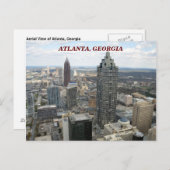 Carte Postale Vue aérienne d'Atlanta, Géorgie (Devant / Derrière)