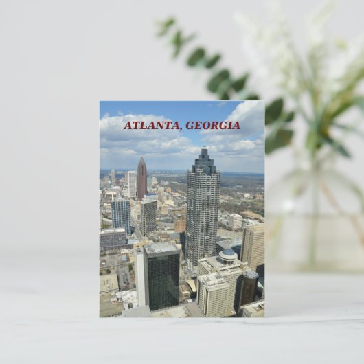 Carte Postale Vue aérienne d'Atlanta, Géorgie (Debout devant)