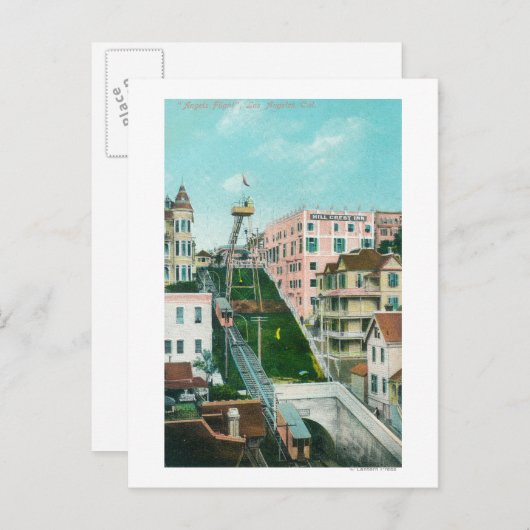 Carte Postale Vue aérienne de Angels Flight Trolley (Devant / Derrière)