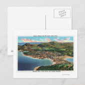 Carte Postale Vue aérienne de Bar Harbour et Cadillac (Devant / Derrière)