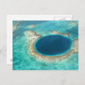 Carte Postale Vue aérienne de Blue Hole, voilier mouillé (Devant / Derrière)