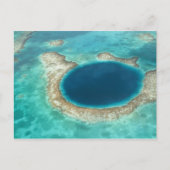 Carte Postale Vue aérienne de Blue Hole, voilier mouillé (Devant)