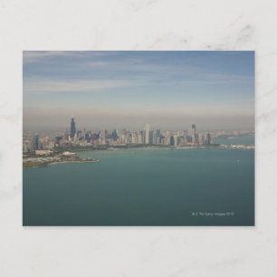 Carte Postale vue aérienne de Chicago depuis le lac Michigan