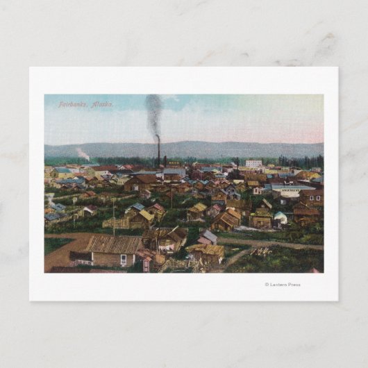 Carte Postale Vue aérienne de CityFairbanks, AK (Devant)