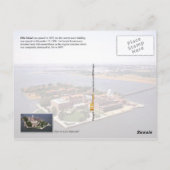 Carte Postale Vue aérienne de Ellis Island, NJ & NY (Dos)