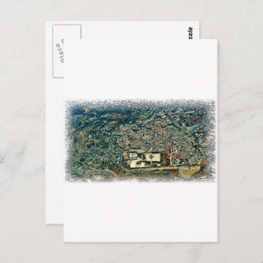 Carte Postale Vue aérienne de Jérusalem (Devant / Derrière)