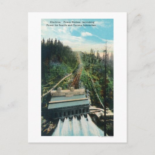 Carte Postale Vue aérienne de la centrale électrique Electron (Devant)