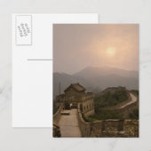 Carte Postale Vue aérienne de la Grande Muraille de Chine (Devant / Derrière)