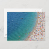 Carte Postale Vue aérienne de la plage à Nice, France (Devant / Derrière)