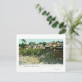 Carte Postale Vue aérienne de la plage du bain (Debout devant)