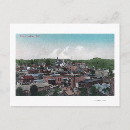 Carte Postale Vue aérienne de la ville # 2Jackson, CA (Devant)