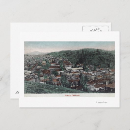 Carte Postale Vue aérienne de la ville # 2Sonora, CA (Devant / Derrière)