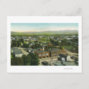 Carte Postale Vue aérienne de la ville, de la caserne d'incendie