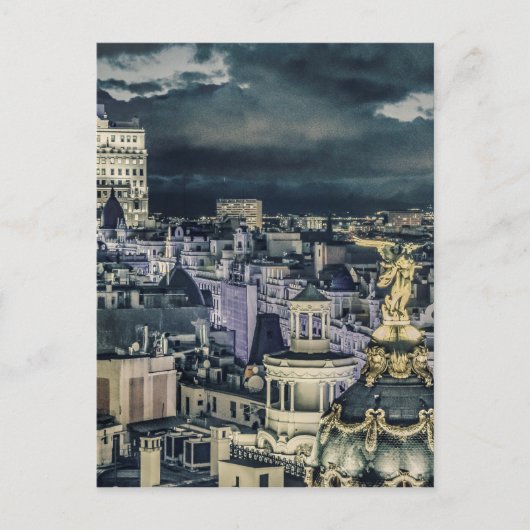 Carte Postale Vue aérienne de la ville de Madrid (Devant)