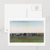 Carte Postale Vue aérienne de la ville de Sharon Springs, KS (Devant / Derrière)