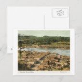 Carte Postale Vue aérienne de la ville et de la rivière (Devant / Derrière)