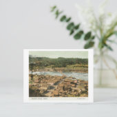 Carte Postale Vue aérienne de la ville et de la rivière (Debout devant)