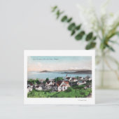 Carte Postale Vue aérienne de la ville et du lac Ewauna (Debout devant)