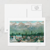 Carte Postale Vue aérienne de la zone résidante de la ville (Devant / Derrière)