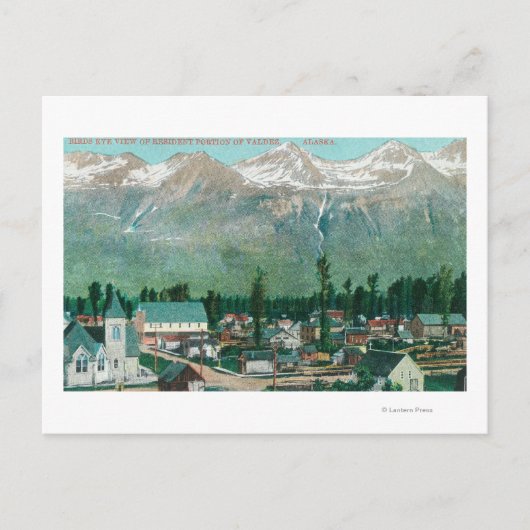 Carte Postale Vue aérienne de la zone résidante de la ville (Devant)