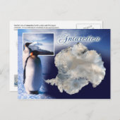 Carte Postale Vue aérienne de l'Antarctique (Devant / Derrière)