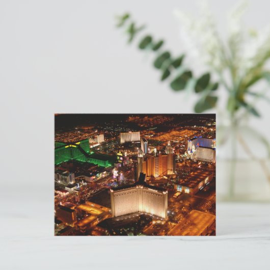 Carte Postale Vue aérienne de Las Vegas depuis un blimp (Debout devant)