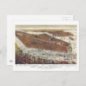 Carte Postale Vue aérienne de New York et Brooklyn (1877) (Devant / Derrière)