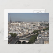 Carte Postale vue aérienne de PARIS (Devant / Derrière)