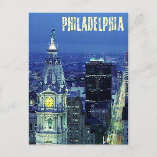 Carte Postale Vue aérienne de Philadelphie avec l'Hôtel de Ville
