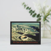 Carte Postale Vue aérienne de Pittsburgh, Pennsylvanie (Debout devant)