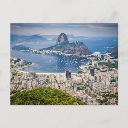 Carte Postale Vue aérienne de Rio de Janeiro (Devant)
