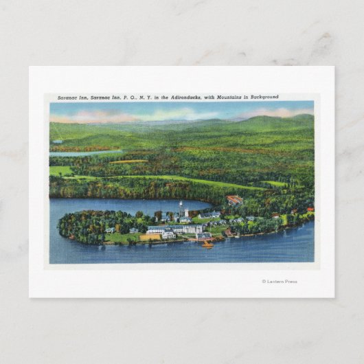 Carte Postale Vue aérienne de Saranac Inn (Devant)