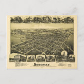 Carte Postale Vue aérienne de Somerset, Pennsylvanie (1900) (Devant)