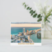 Carte Postale Vue aérienne de South Beach Miami Floride (Debout devant)