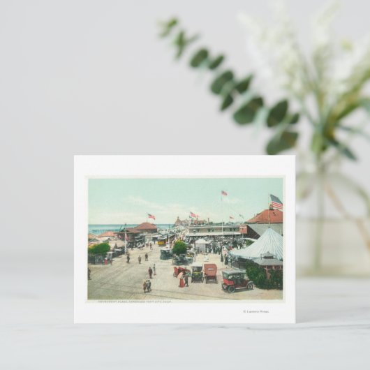 Carte Postale Vue aérienne de Tent City et Amusement Plaza (Debout devant)