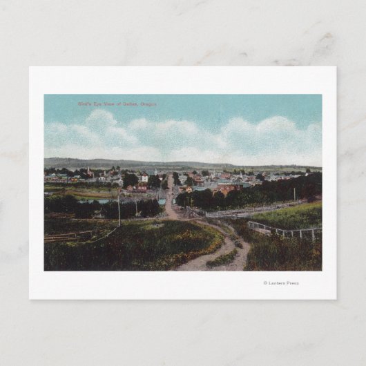 Carte Postale Vue aérienne de TownDallas, OU (Devant)