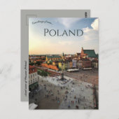 Carte Postale Vue aérienne de Varsovie Pologne (Devant / Derrière)