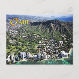 Carte Postale Vue aérienne de Waikiki Beach et Diamond Head
